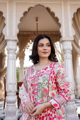 Floral Grace Cotton Suit Set
