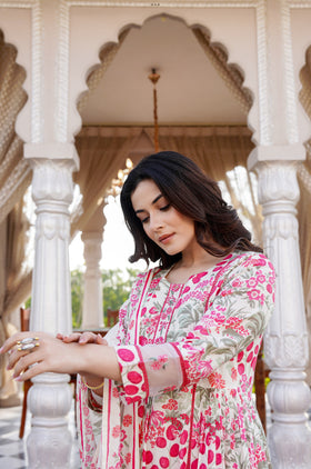 Floral Grace Cotton Suit Set