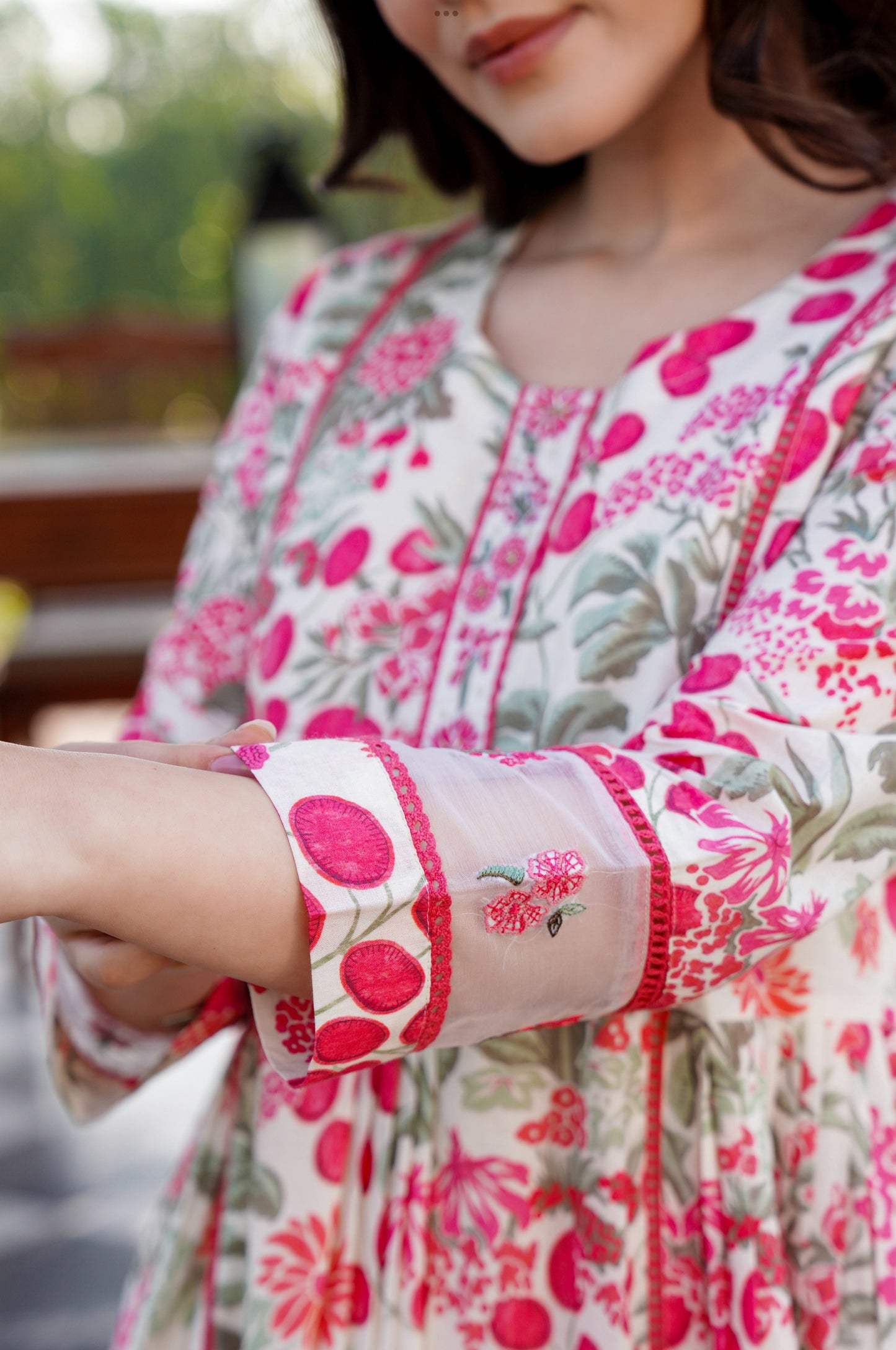 Floral Grace Cotton Suit Set