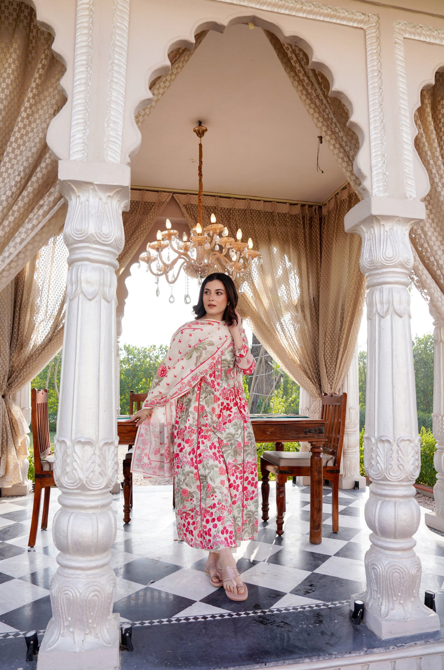 Floral Grace Cotton Suit Set