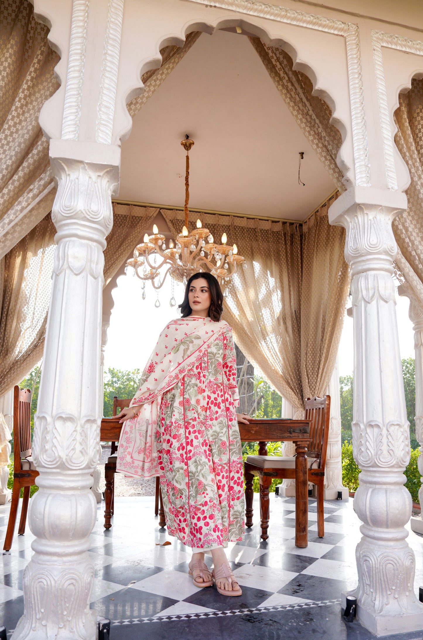 Floral Grace Cotton Suit Set