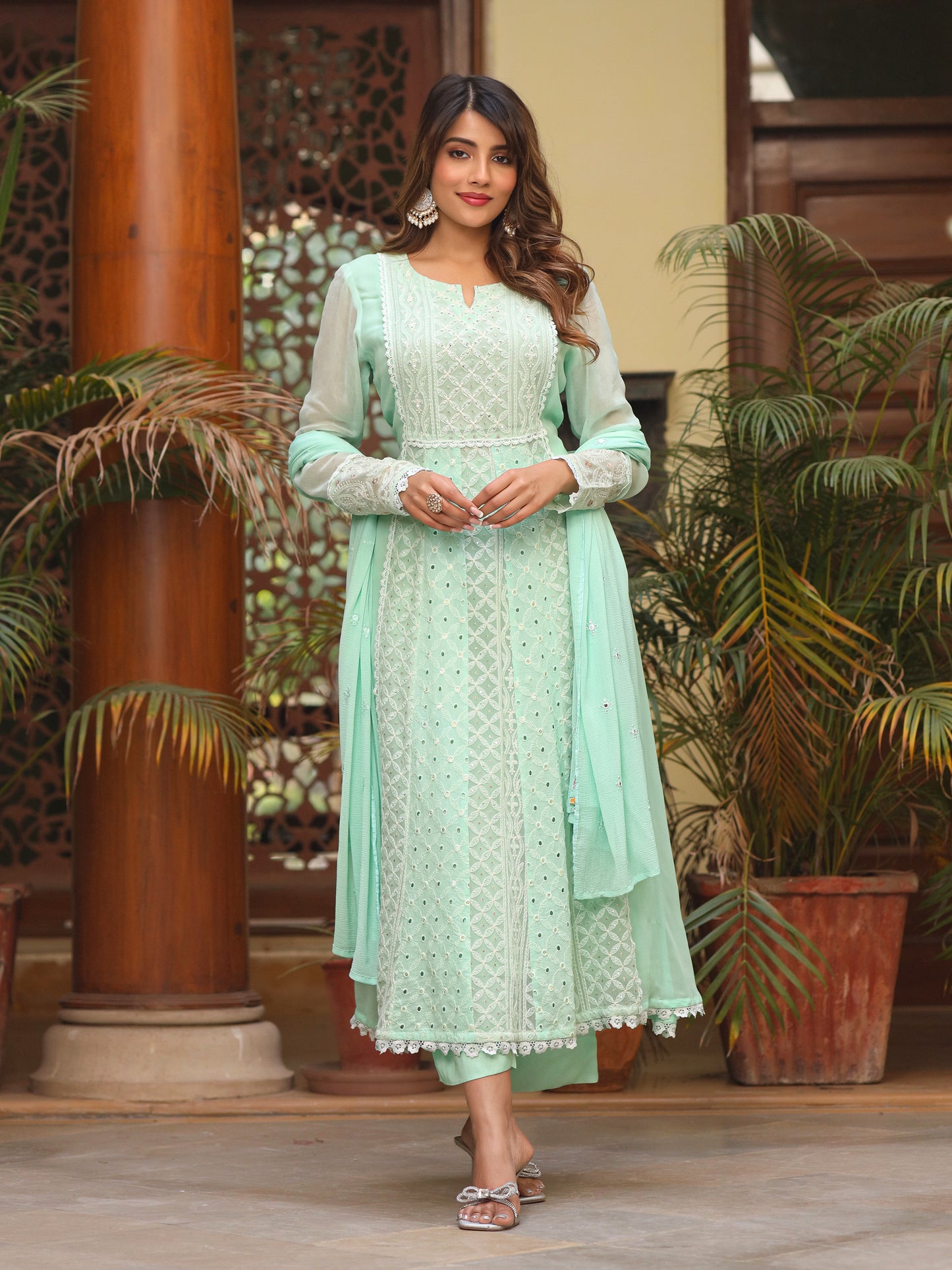Frosty Green kurta Set