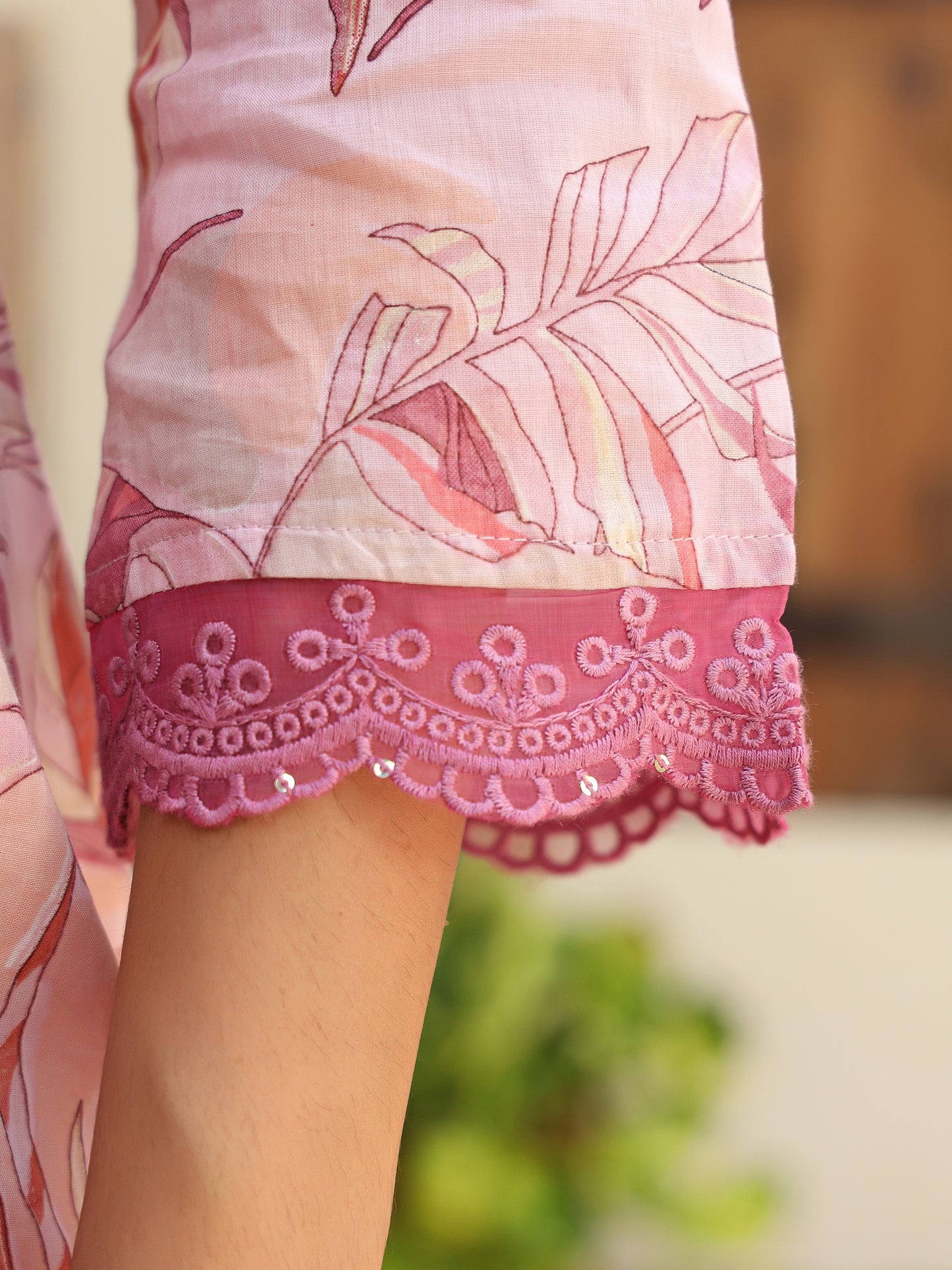 Nude pink printed Co-Ord set