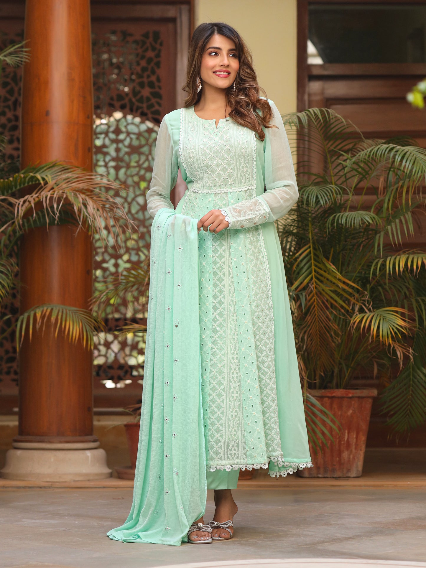 Frosty Green kurta Set