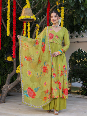 Green Angrakha Set