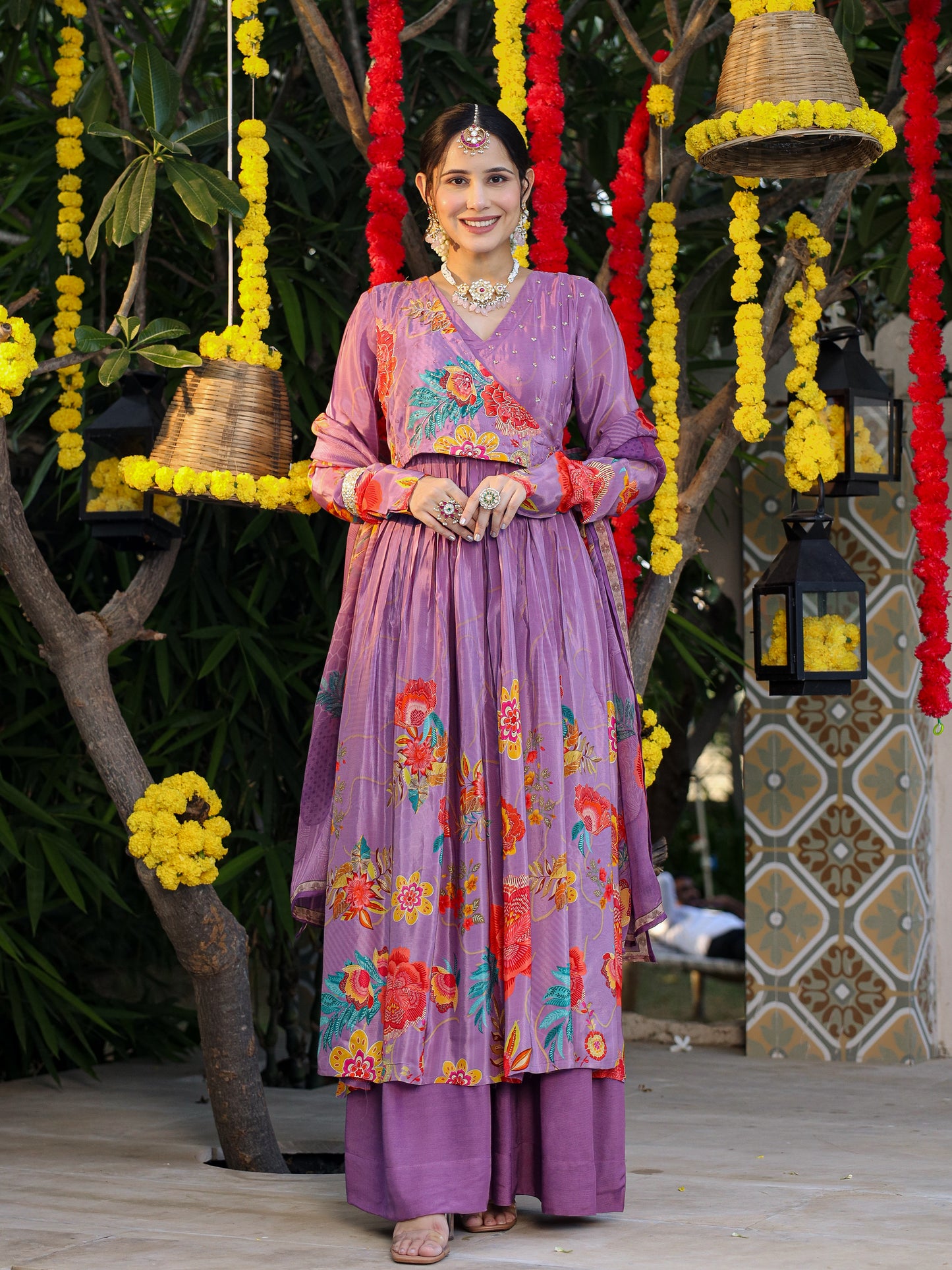 Purple Angrakha Set