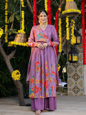 Purple Angrakha Set