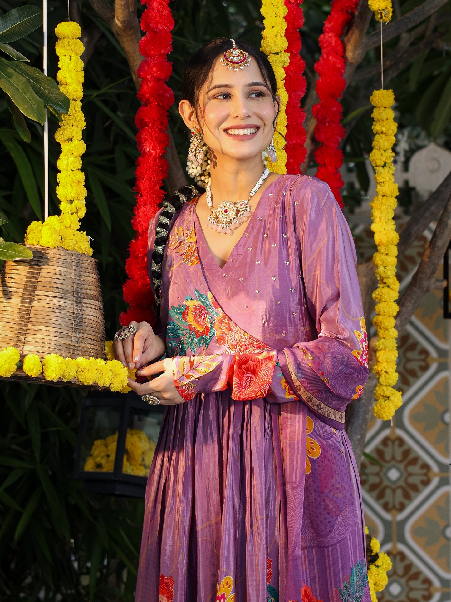 Purple Angrakha Set