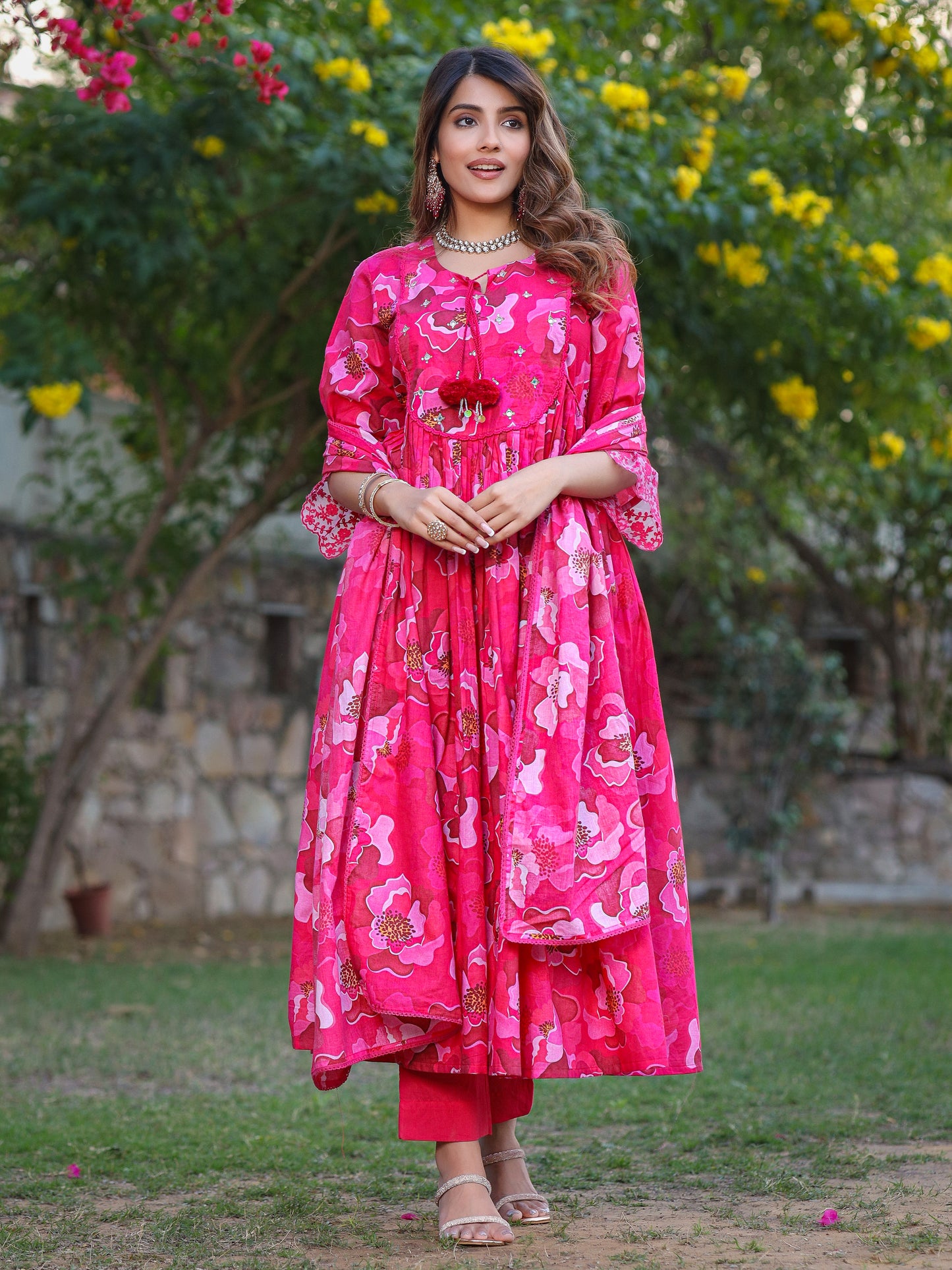 Rani Floral Print Cotton Kurta Set