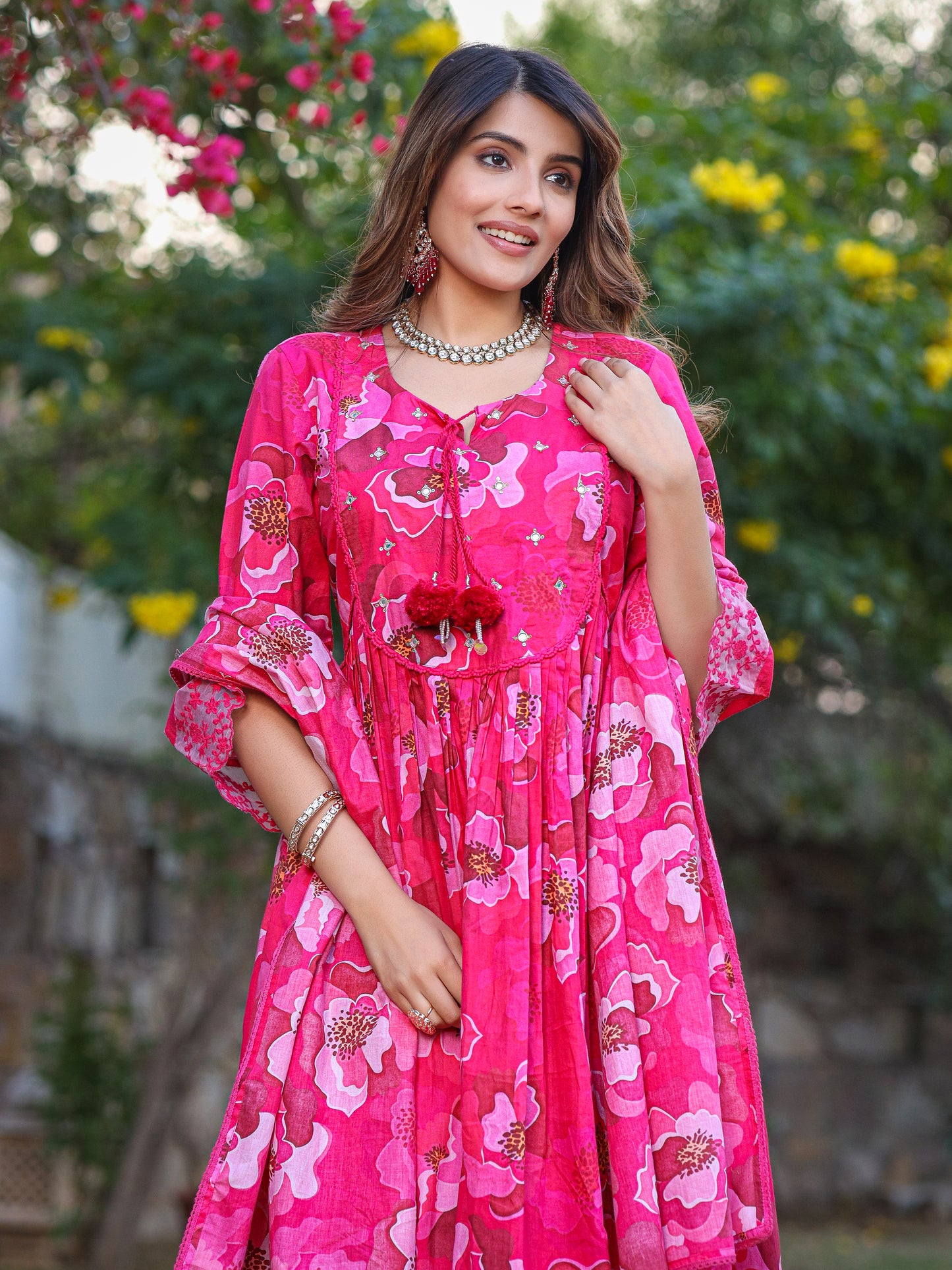 Rani Floral Print Cotton Kurta Set