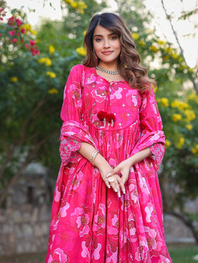 Rani Floral Print Cotton Kurta Set