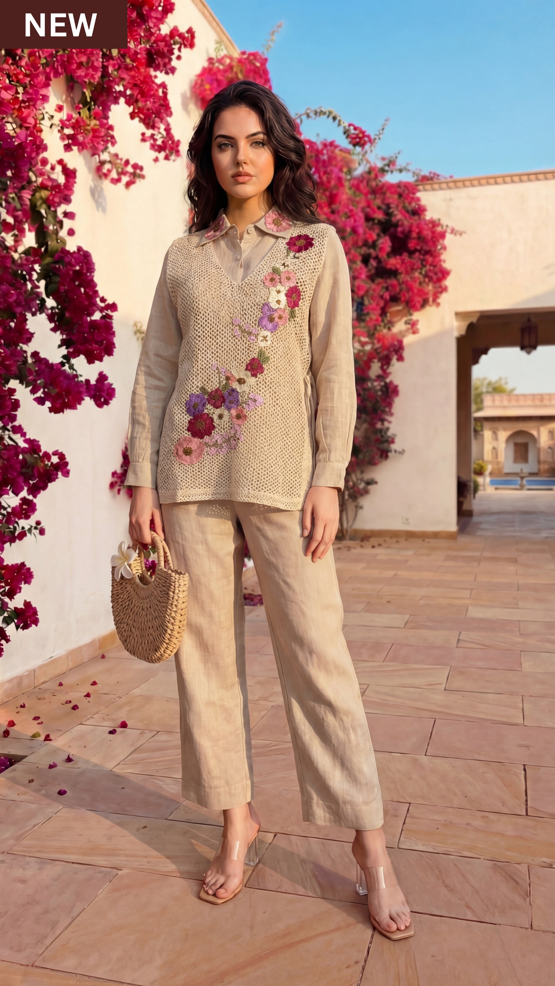 Shefali Floral Jute Co-ord Set