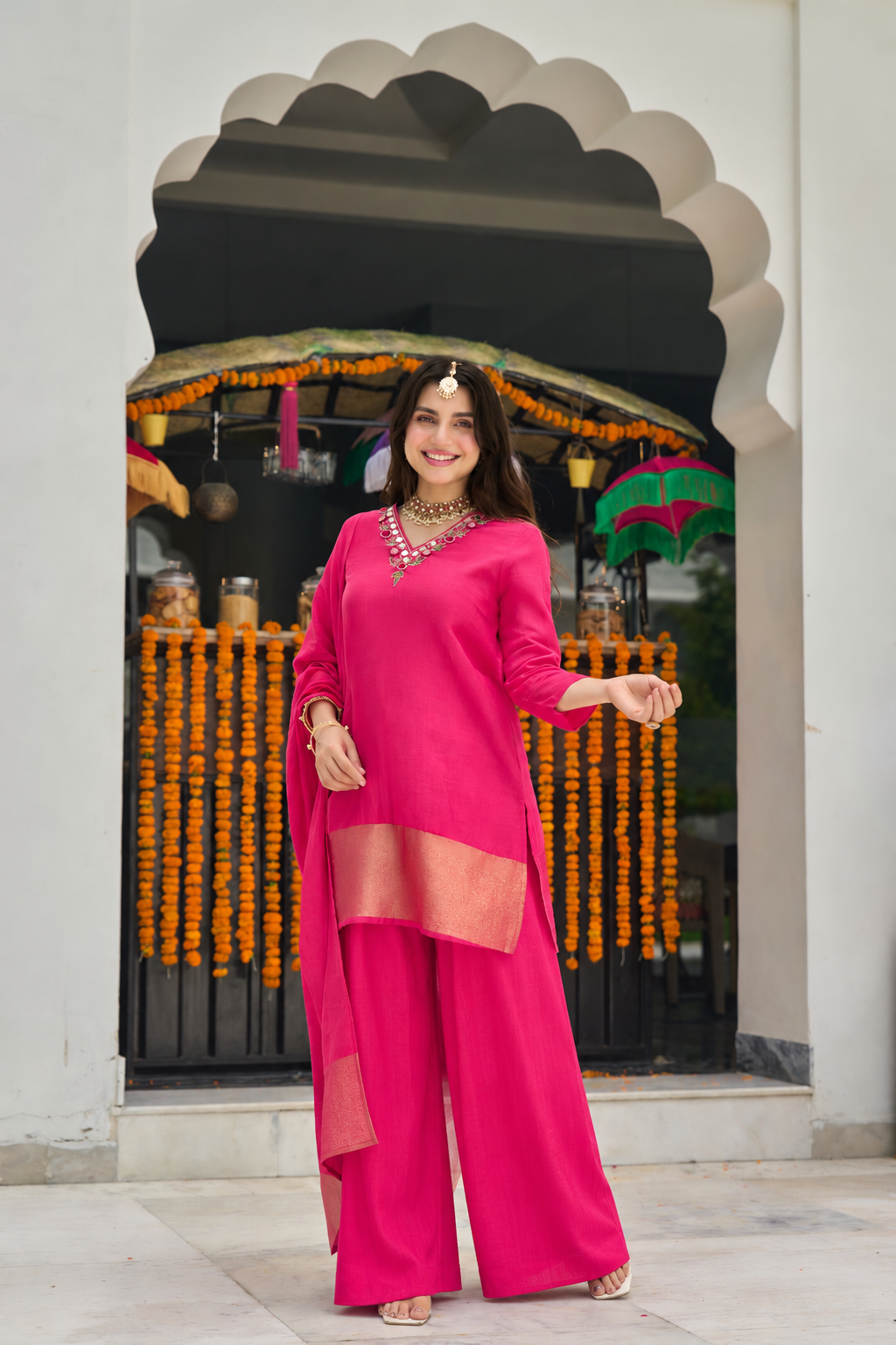Fuchsia Pink Grace Suit Set