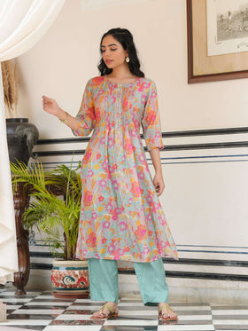 Peach printed co-ord set