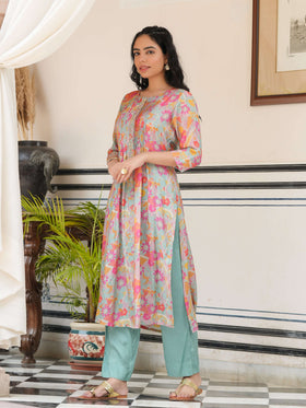 Peach printed co-ord set