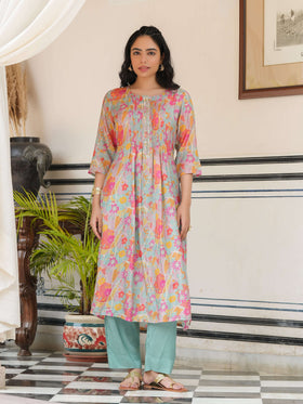 Peach printed co-ord set