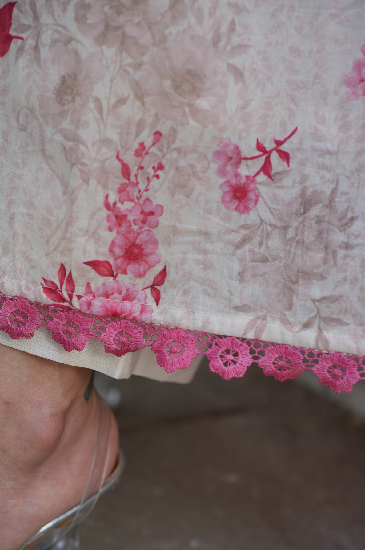 Blushing pink Anarkali Set