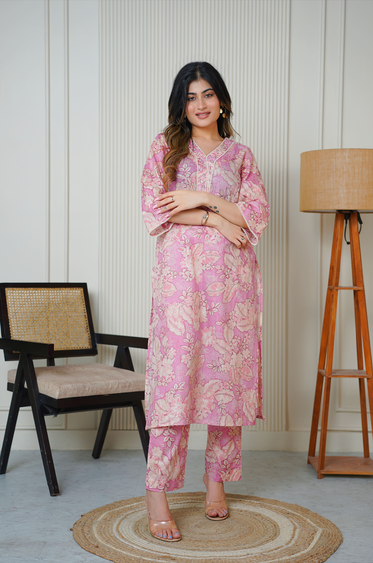 Flamingo Pink kurta Set