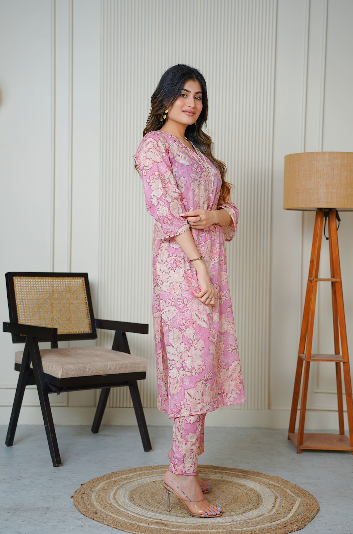 Flamingo Pink kurta Set