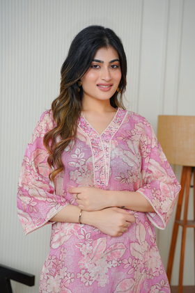 Flamingo Pink kurta Set