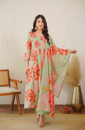 Green Shades of Tangerine Flowers