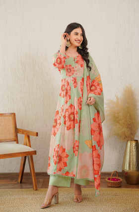 Green Shades of Tangerine Flowers