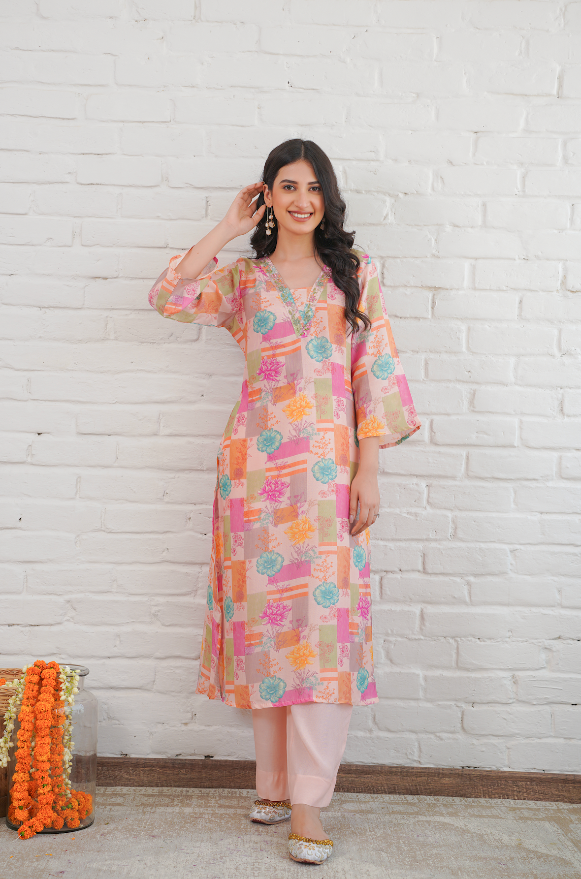 Flamingo Pink Kurta Set