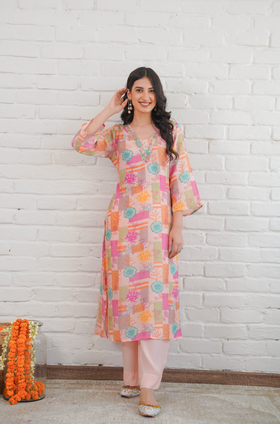 Flamingo Pink Kurta Set