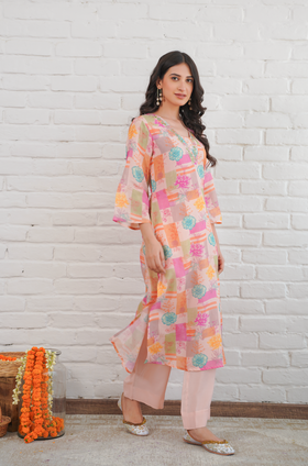 Flamingo Pink Kurta Set