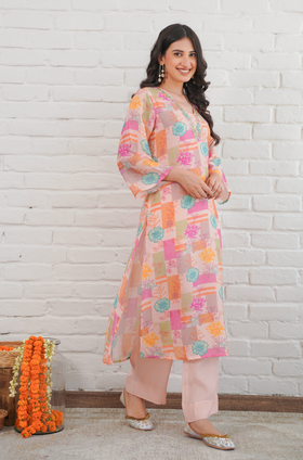 Flamingo Pink Kurta Set
