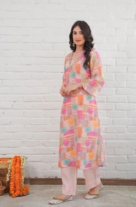 Flamingo Pink Kurta Set
