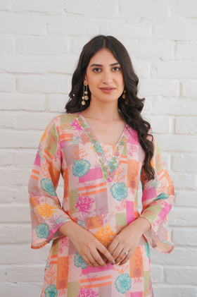 Flamingo Pink Kurta Set