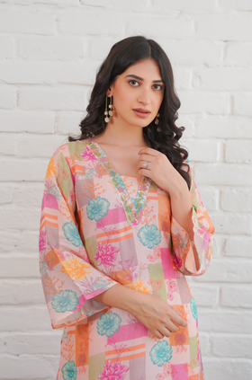 Flamingo Pink Kurta Set