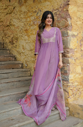 Dark Violet Suit set
