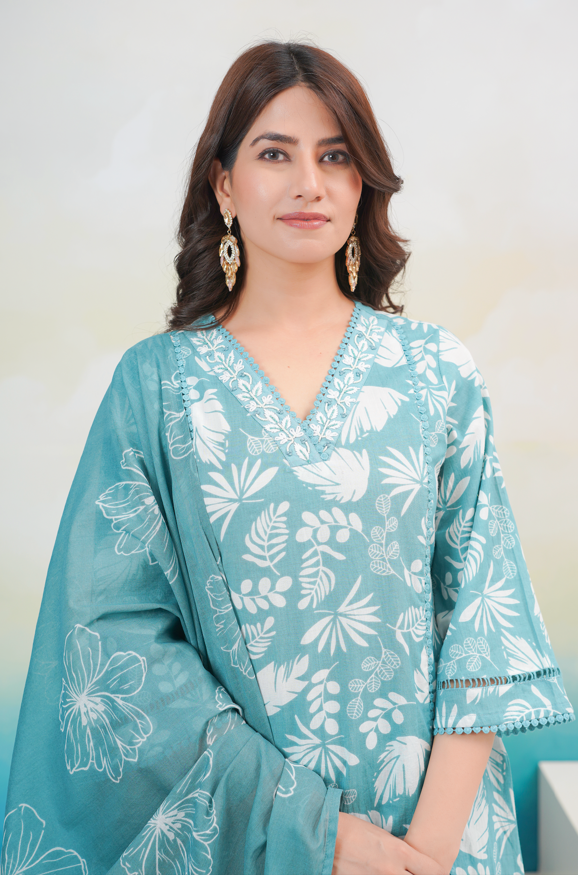 Teal Blue Suit Set