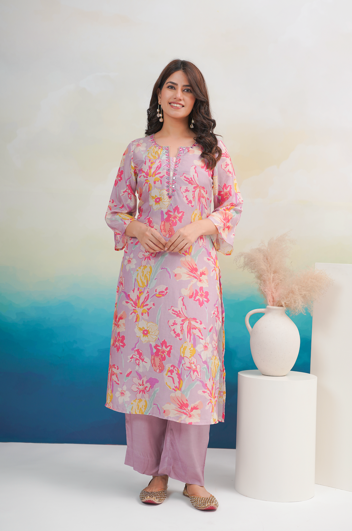 Iris Purple Kurta Set
