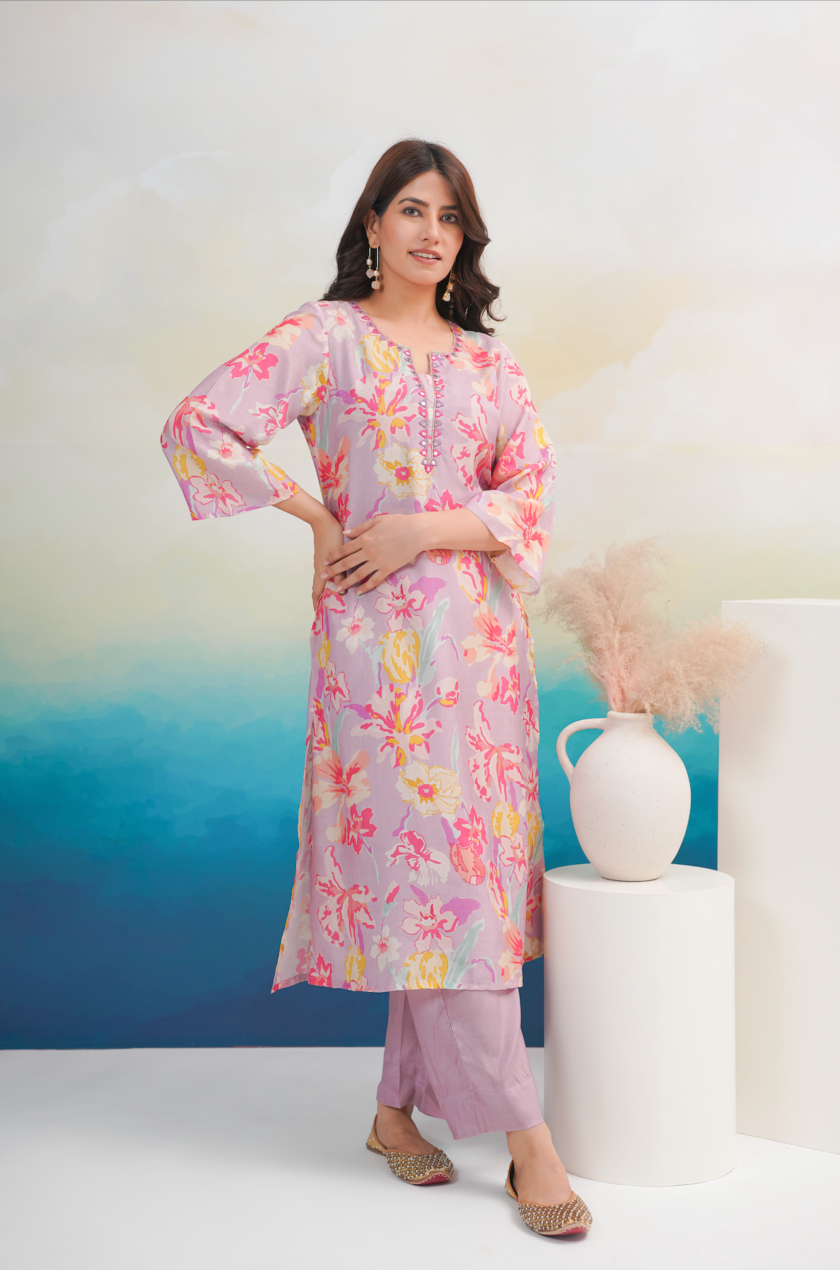 Iris Purple Kurta Set