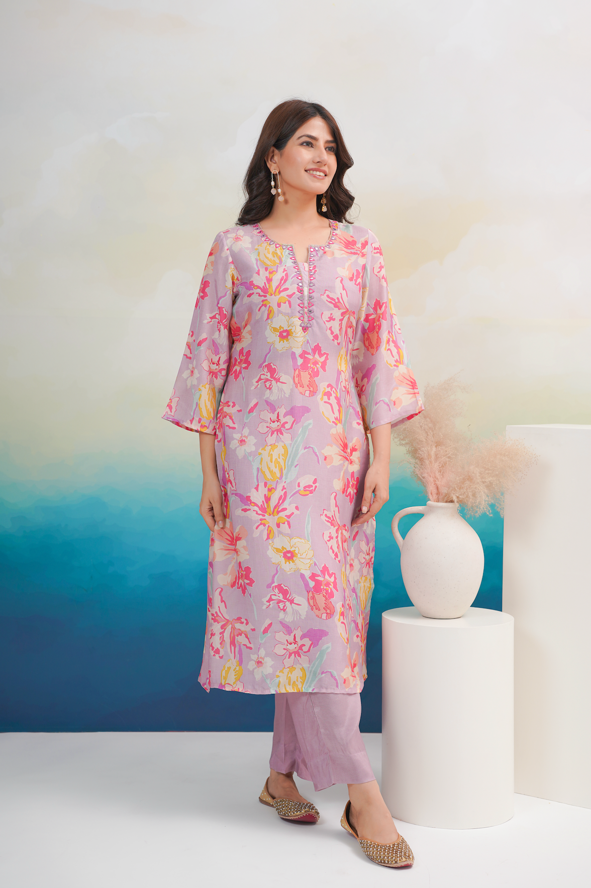 Iris Purple Kurta Set