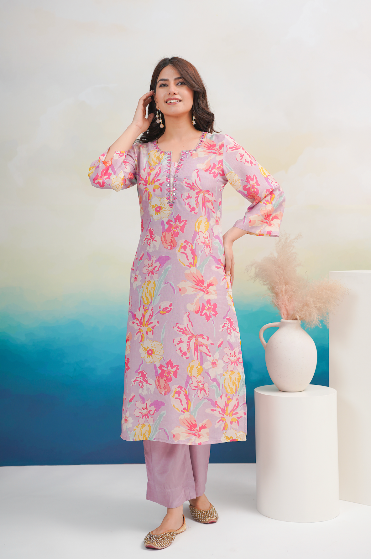 Iris Purple Kurta Set