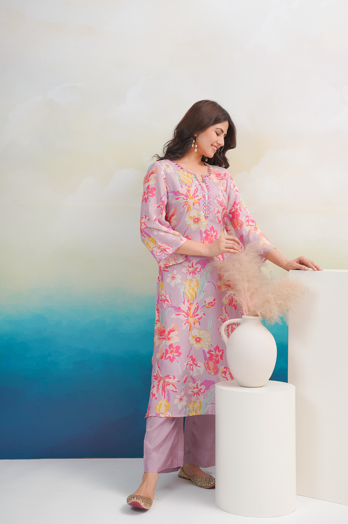 Iris Purple Kurta Set
