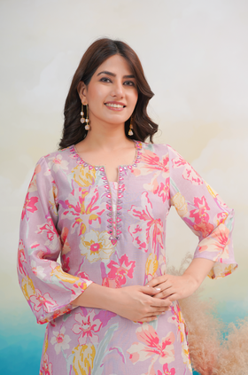 Iris Purple Kurta Set