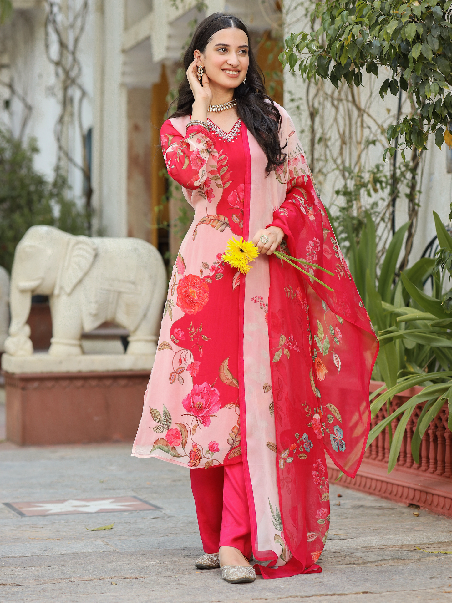 Candy red suit set