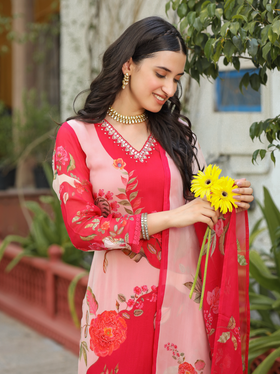 Candy red suit set