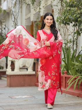 Candy red suit set