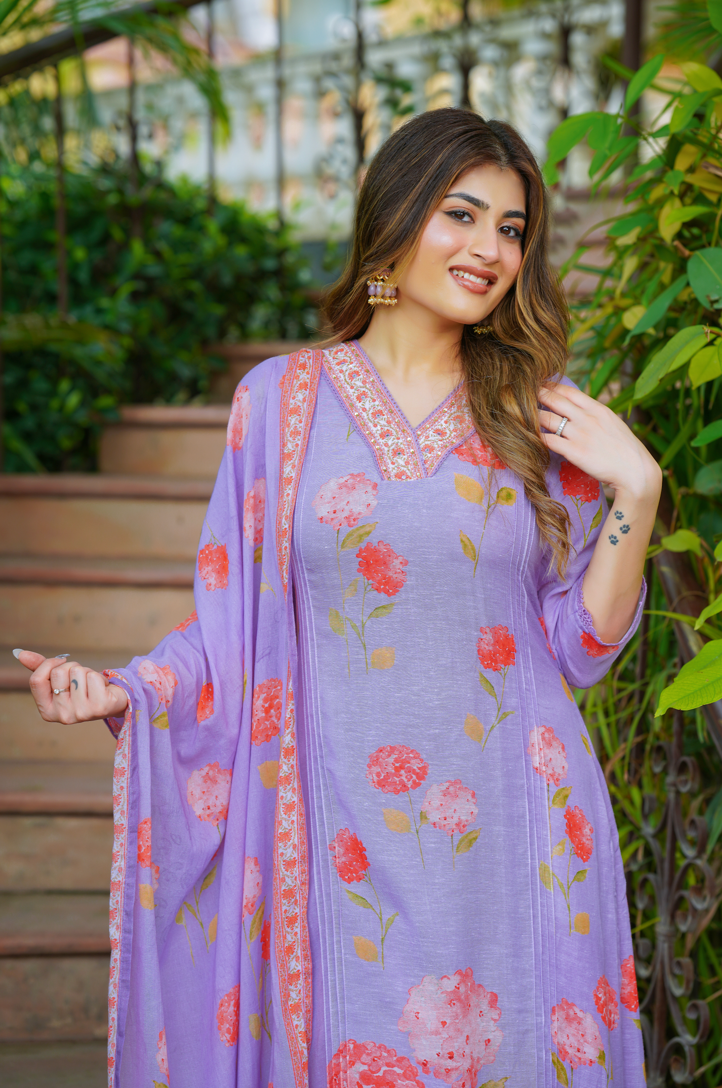 Electric purple Suit Set