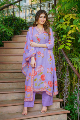 Electric purple Suit Set