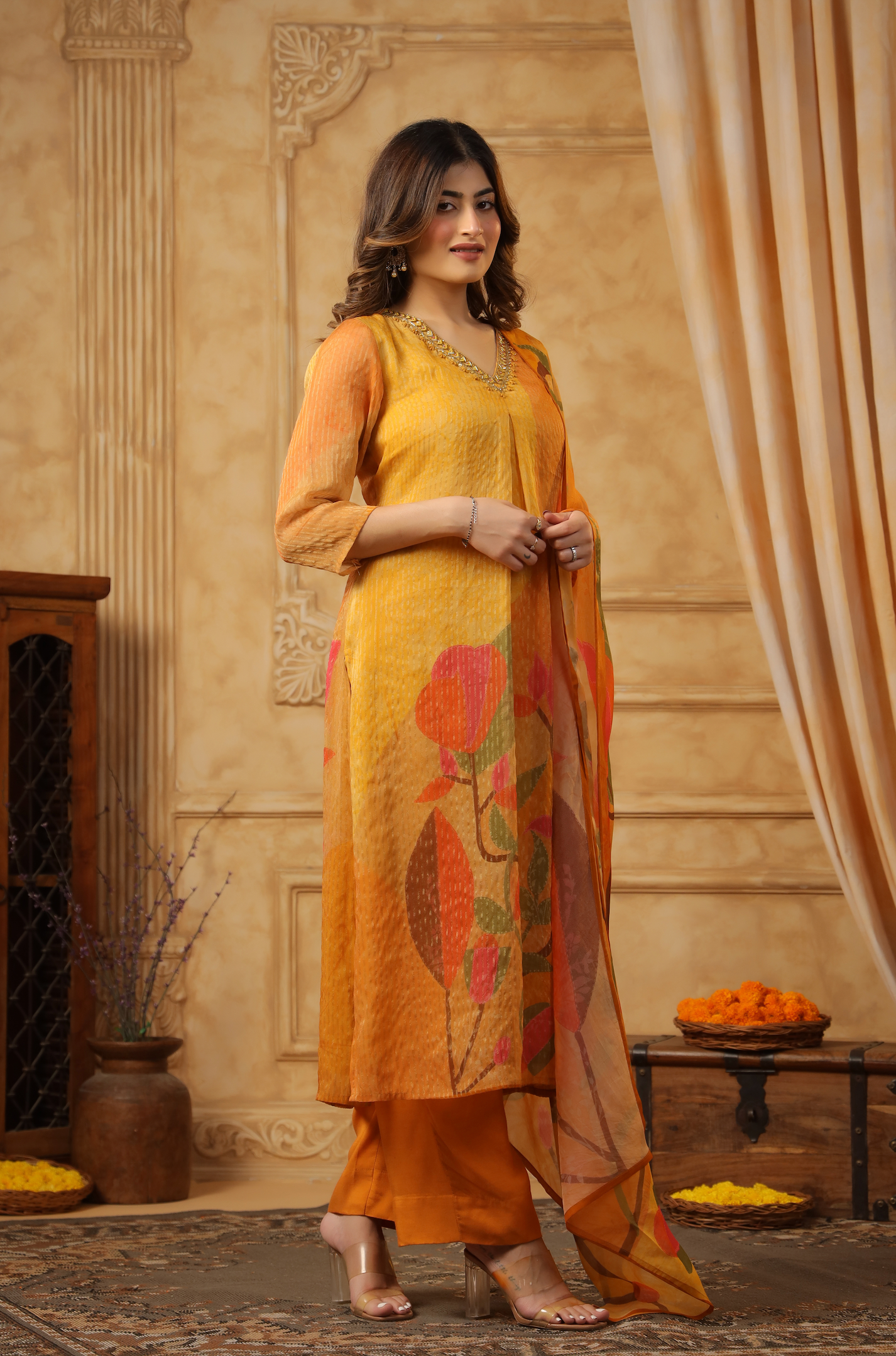 Shades of Saffron Suit Set