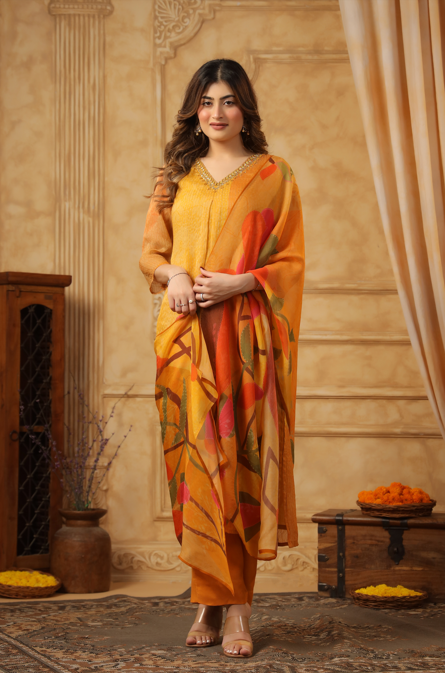 Shades of Saffron Suit Set