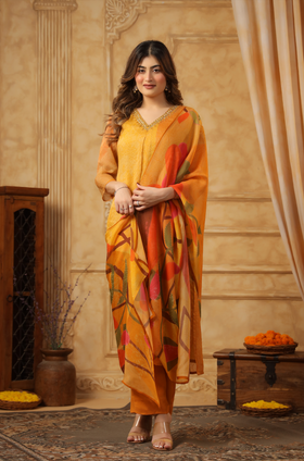 Shades of Saffron Suit Set