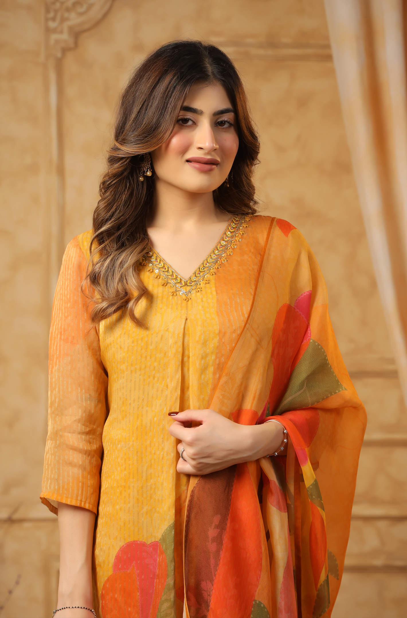 Shades of Saffron Suit Set